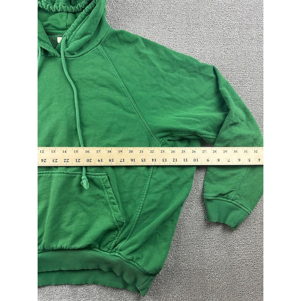 Madewell Hoodie Women L Green Terry Relaxed Raglan Sleeve Activewear Skater - Picture 7 of 9